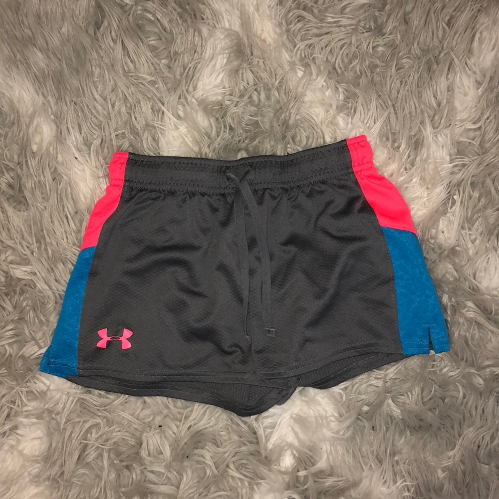 2 pairs of Under Armour athletic shorts for girls